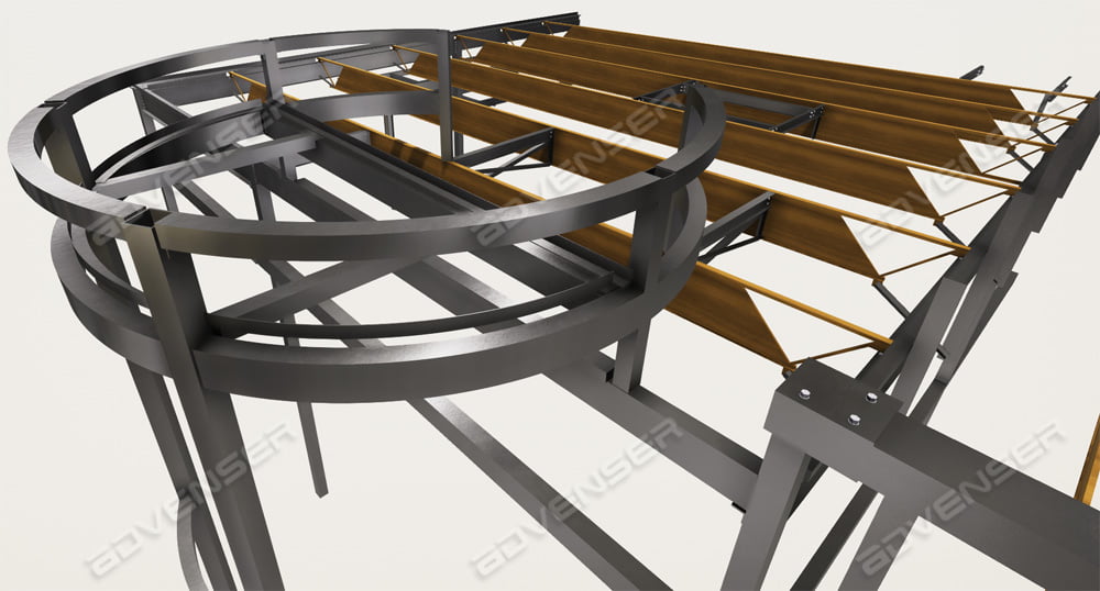 Architectural curved detailing